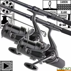 Ensemble Daiwa New Emblem Carp 50mm 13' 3.5lbs 45 SCW (les 2)