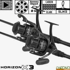 Ensemble Fox Horizon X3 50mm 13' 3.5lbs 10000 FD (les 2)