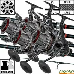 Ensemble Carp Zoom Scirocco 50mm 12' 3lbs 6000BBC (les 4)