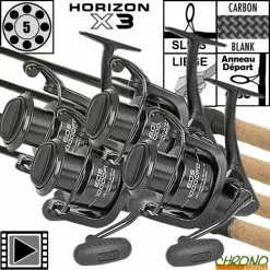Ensemble Fox Horizon X3 12' 3.5lbs F Cork EOS 10000 FD (les 4)