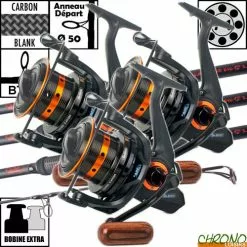 Ensemble Carp Design Slim Fighter Evo 12' 3lbs GK9000 (les 3)